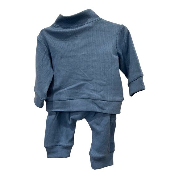 Baby Boys' 2pc Cozy Quarter Zip Top & Bottom Set 0-3M - Picture 2 of 3
